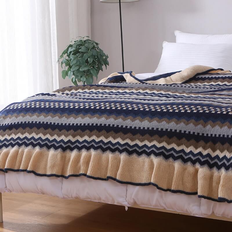 Modern Nordic Knit Blanket Multi-Functional Home Throw