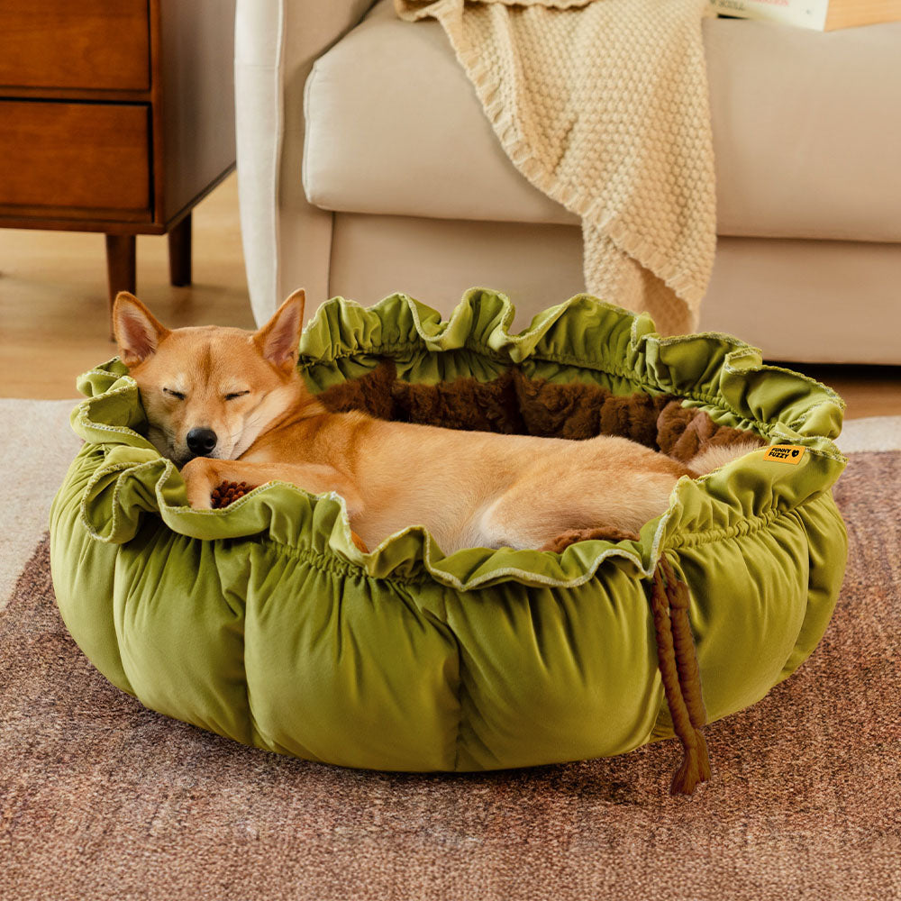 Nature-Inspired Adjustable Calming Dog Bed - Plush Nest