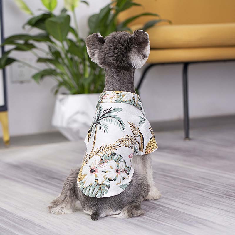 Chemise hawaïenne assortie pour vêtements de chien et de propriétaire