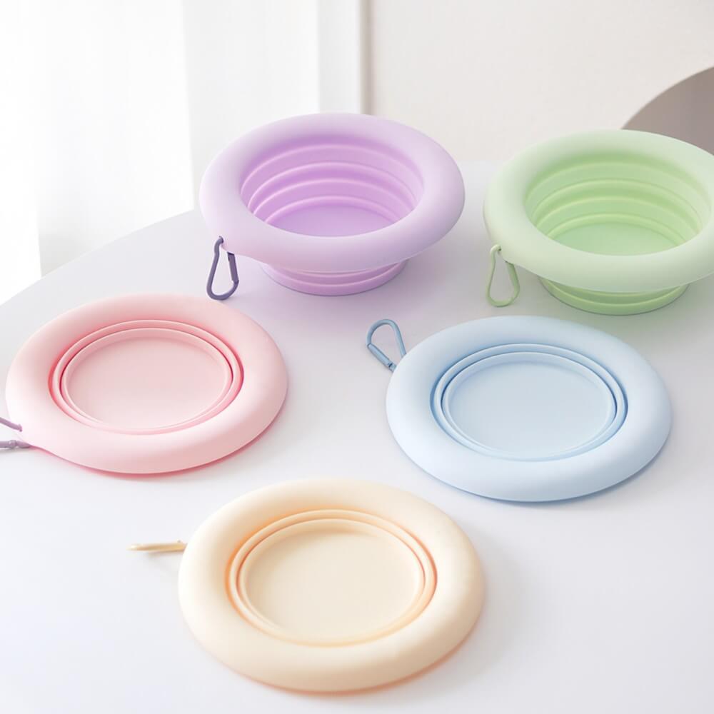 Bol pliant pour animaux de compagnie, bol en silicone portable