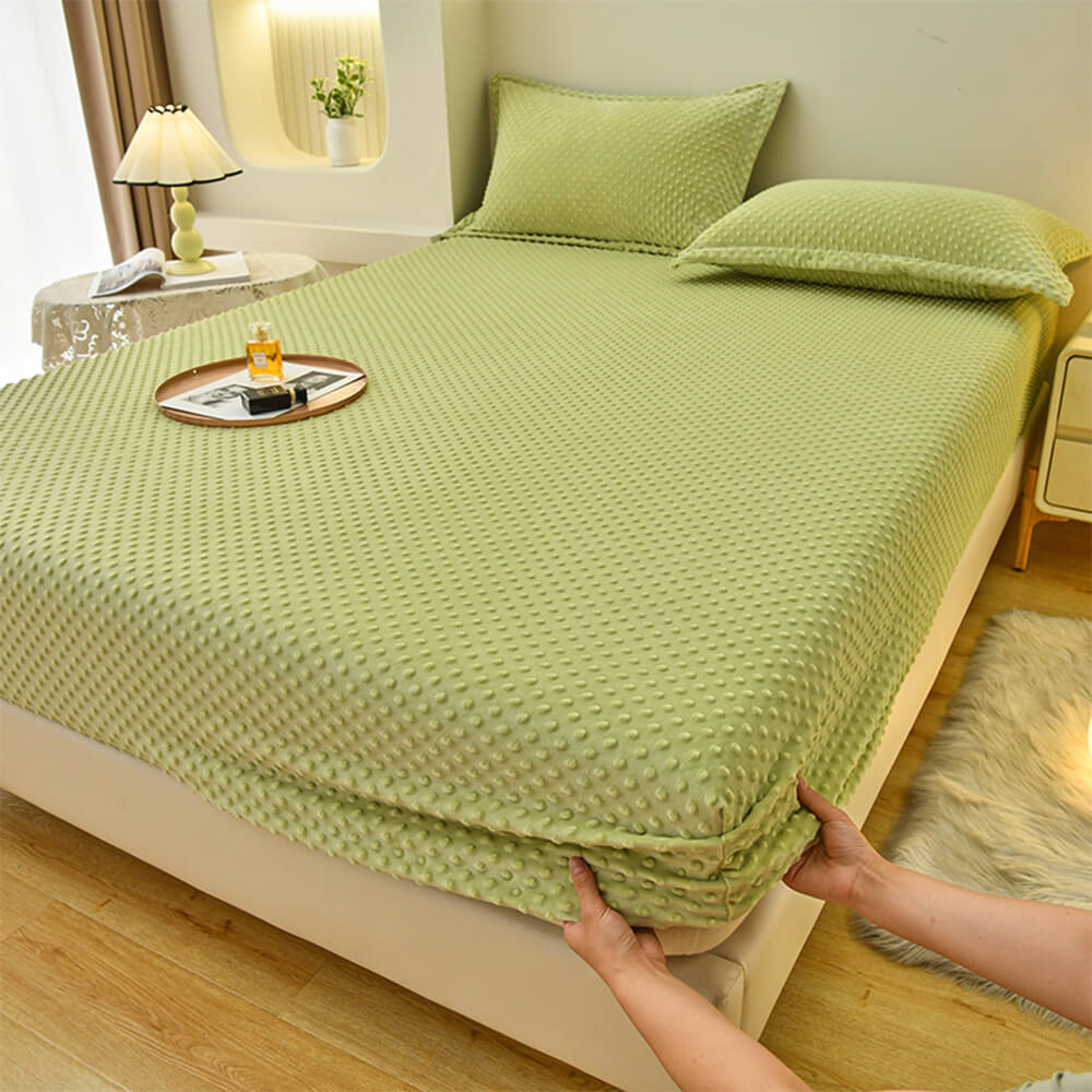 Anti-Static Cozy Massage Touch Fitted Sheet Mattress Cover