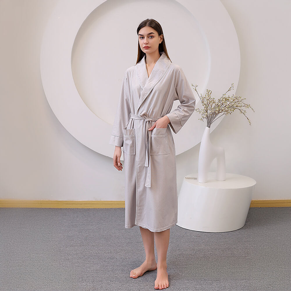 Satin Skin-Friendly Quick-Dry Long Couple's Bath Robe