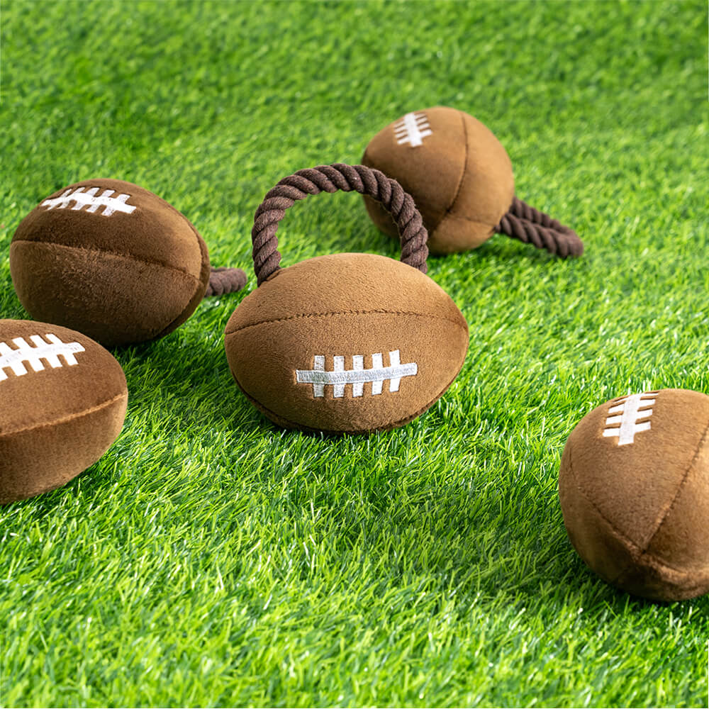 Super Bowl Plush Rugby Football Sound Toy Dog Interactive Toy