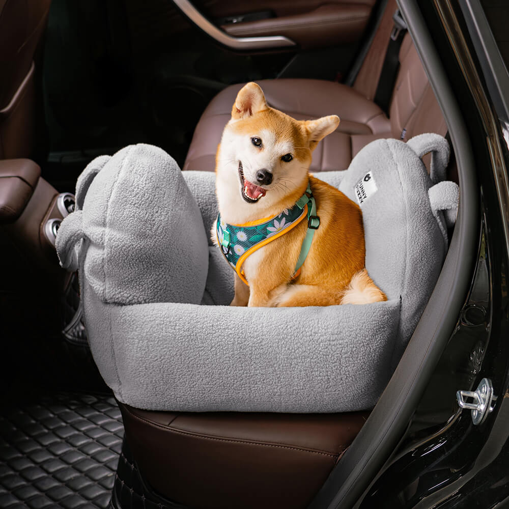 Lit de siège de voiture pour chien, protecteur de voyage, confortable et épais, en fausse laine d'agneau