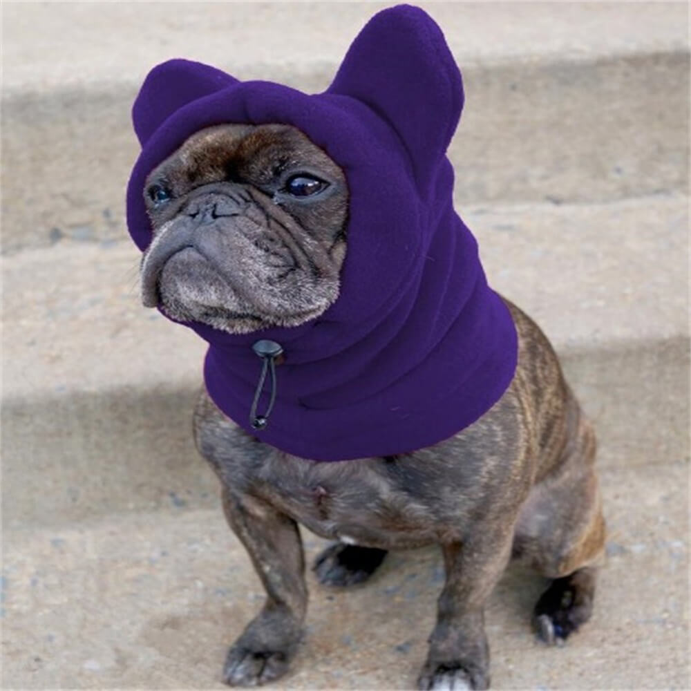 Fleece Dog Hood with Bear Ears – Fun and Cozy Winter Headwear