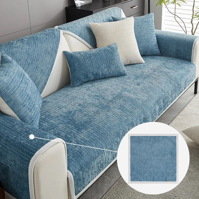 Simple Striped Chenille Pet Anti-scratch Couch Cover