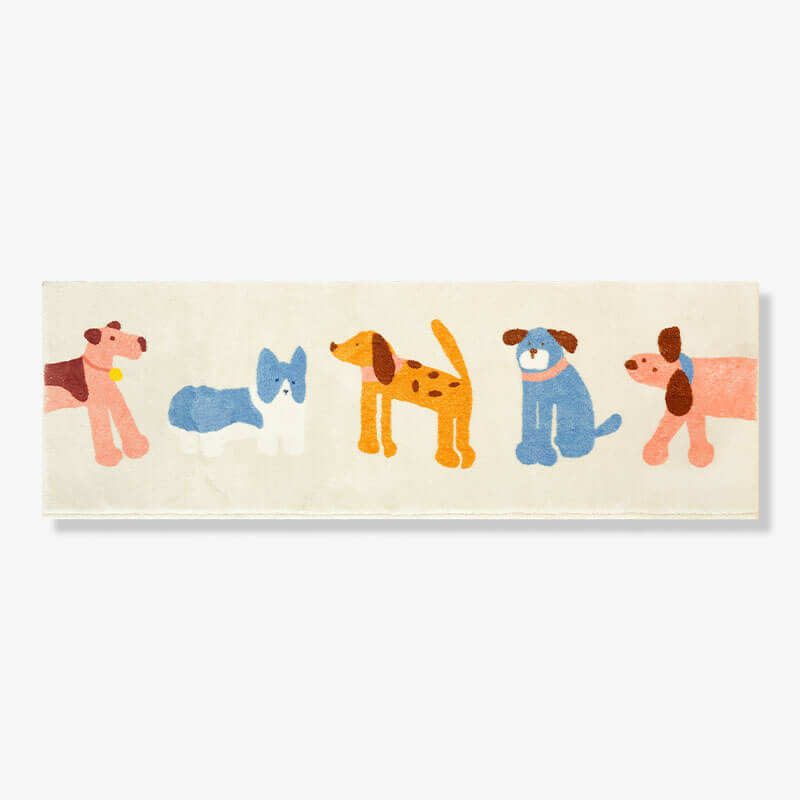 Adorable tapis de chevet à motif de chat et de chien pour animaux de compagnie