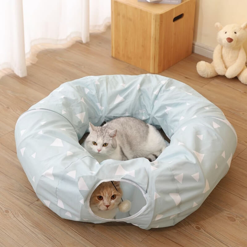 Cama túnel para gatos plegable, fresca y transpirable