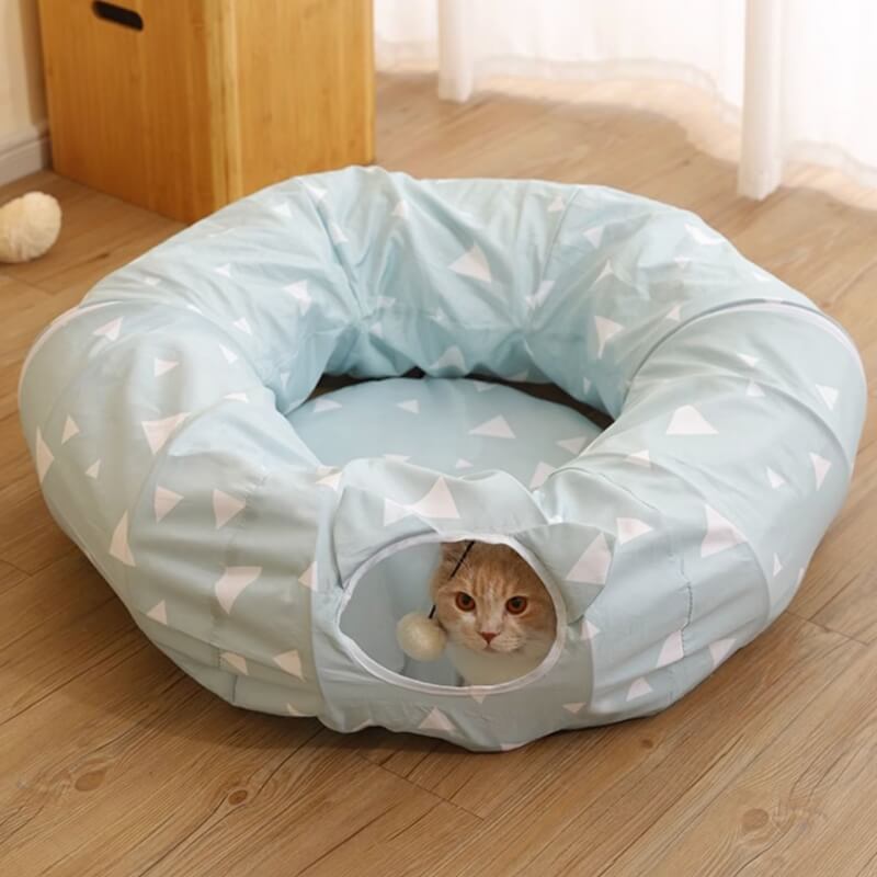 Cool Breathable Foldable Cat Tunnel Bed