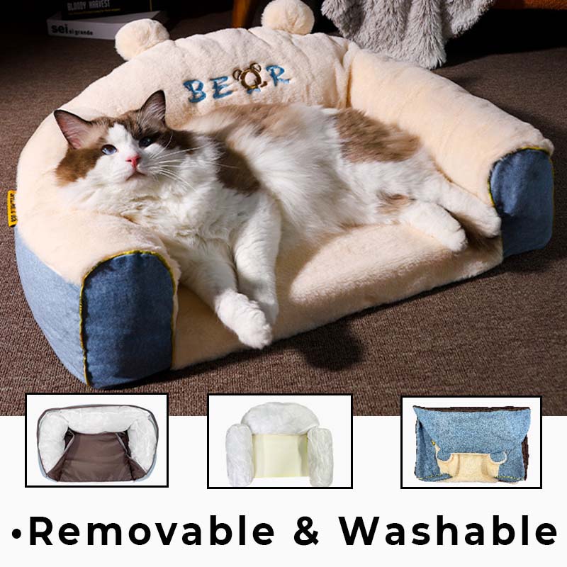 Cute Bear Shape Sofa Cat Bed