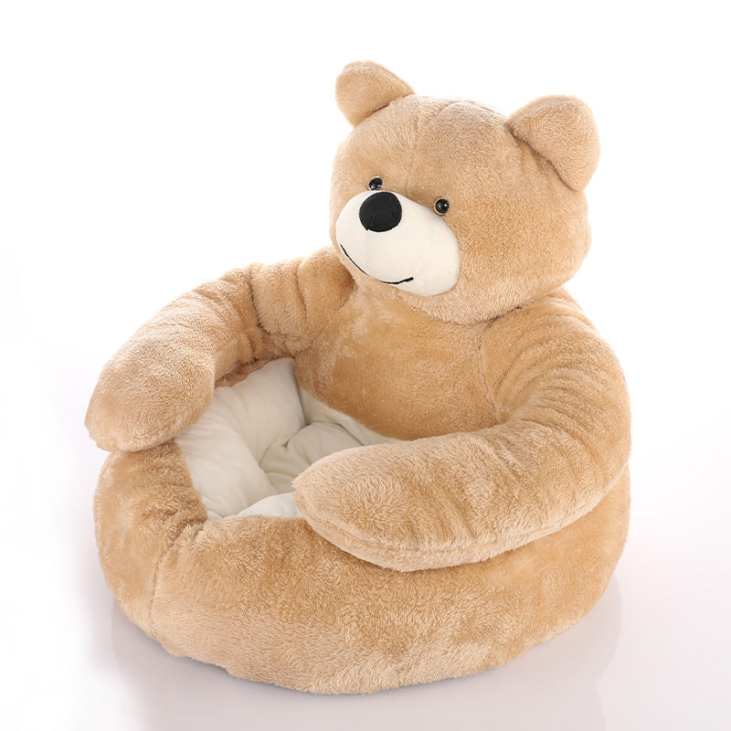 Cute Detachable Cuddle Bear Cat Bed