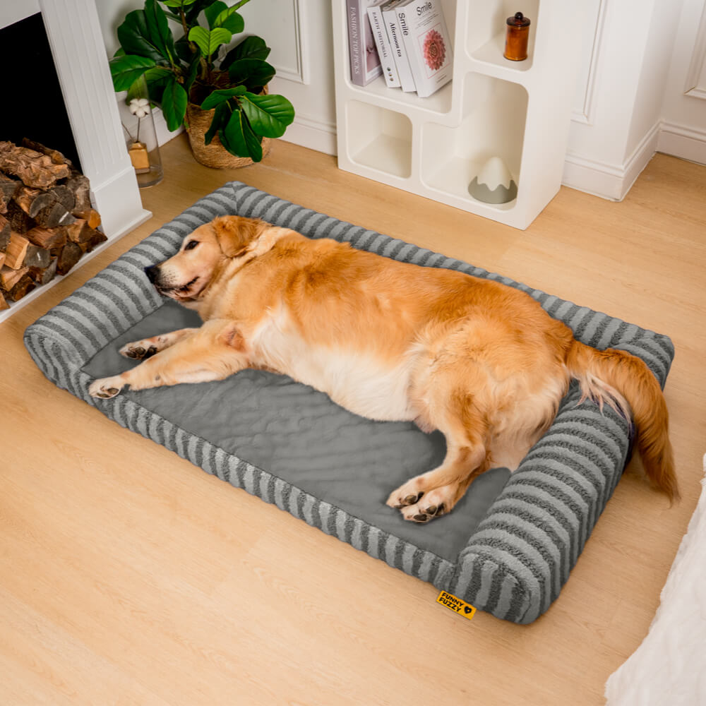 Deluxe Fluffy Full Support Anxiety Relieving Large Dog Bed