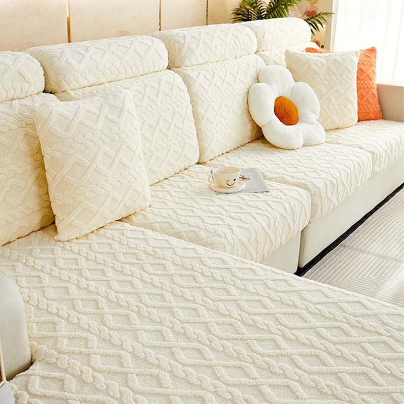 Full Wrap Soft Fleece Stretch Couch Cover