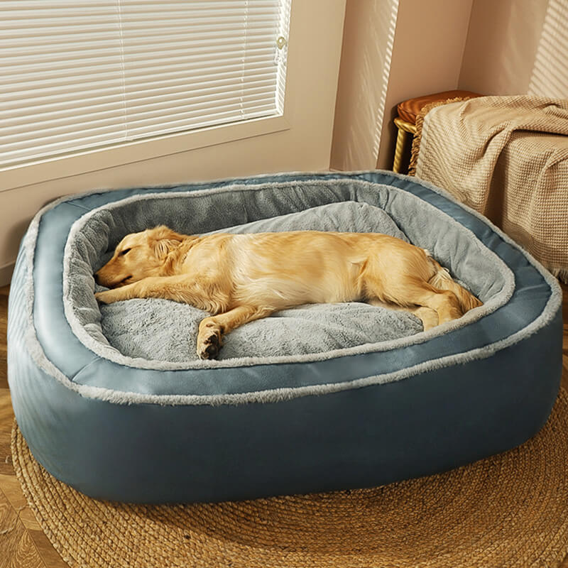 Cama ortopédica para perros, cama grande, cálida y profunda para dormir