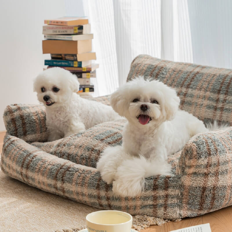 Canapé-lit confortable en peluche pour chien et chat Lazy Holiday