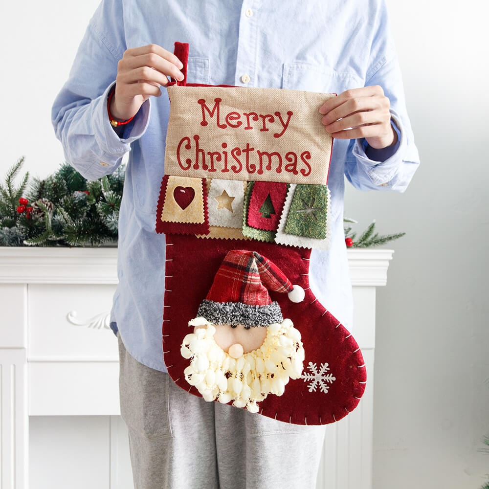 Sophisticated Large Christmas Stocking Gift Bag