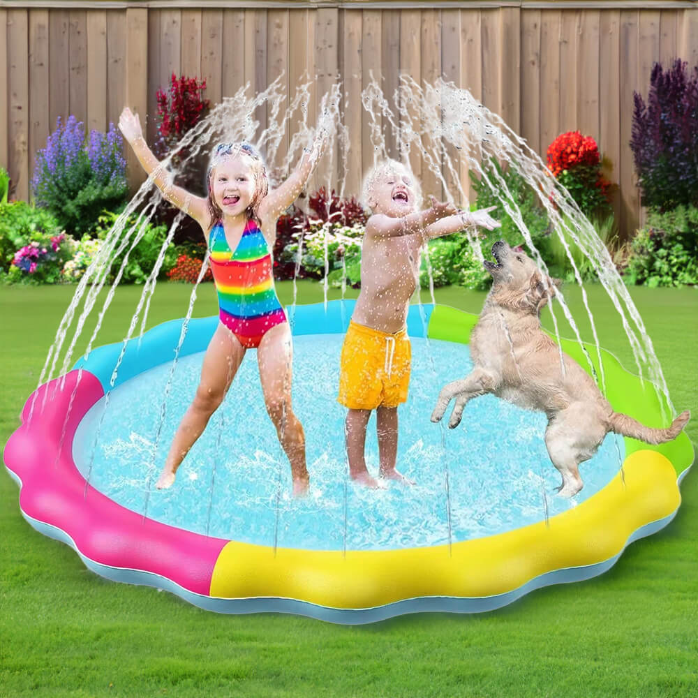 Tapis de jeu gonflable d'été en plein air, tapis d'arrosage pour chien