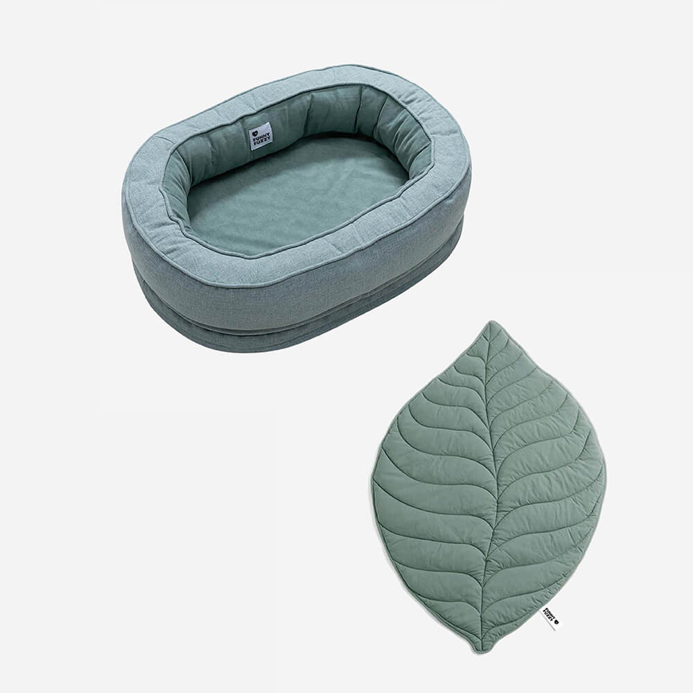 Leaf Shape Dog Blanket With Donut Dog Bed Luxury Dog Gifts