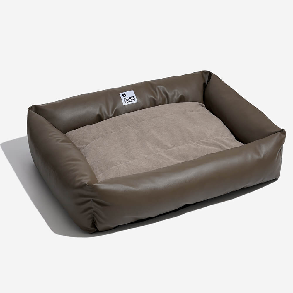 Cama acogedora impermeable para perros Leathaire