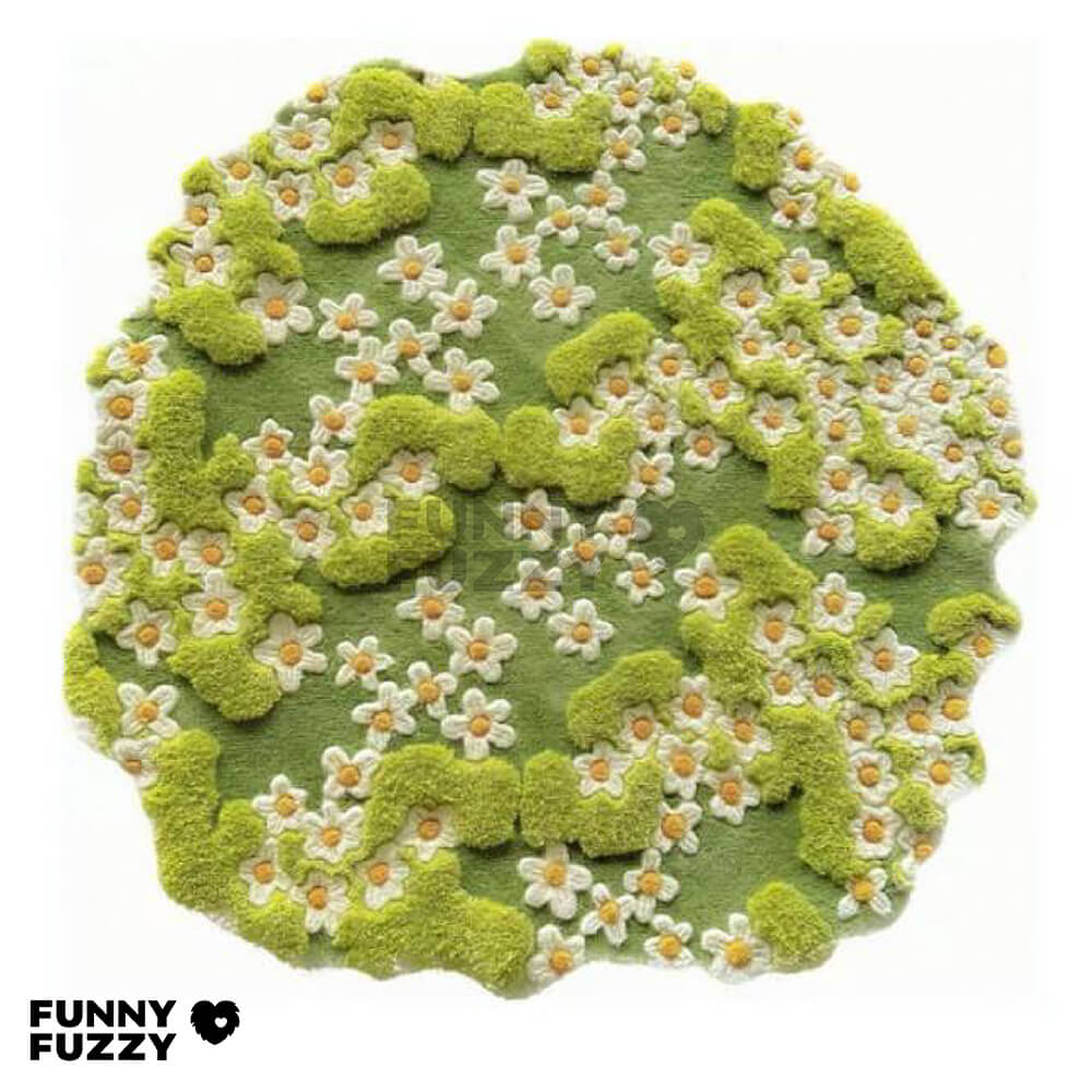 Luxury Moss Rug Hand Tufted Wool Pet Mat Pet Rug