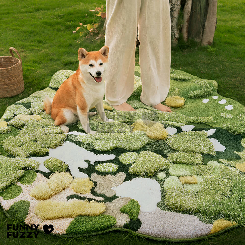 Tapis de mousse de luxe Tapis pour animaux de compagnie en laine touffeté à la main