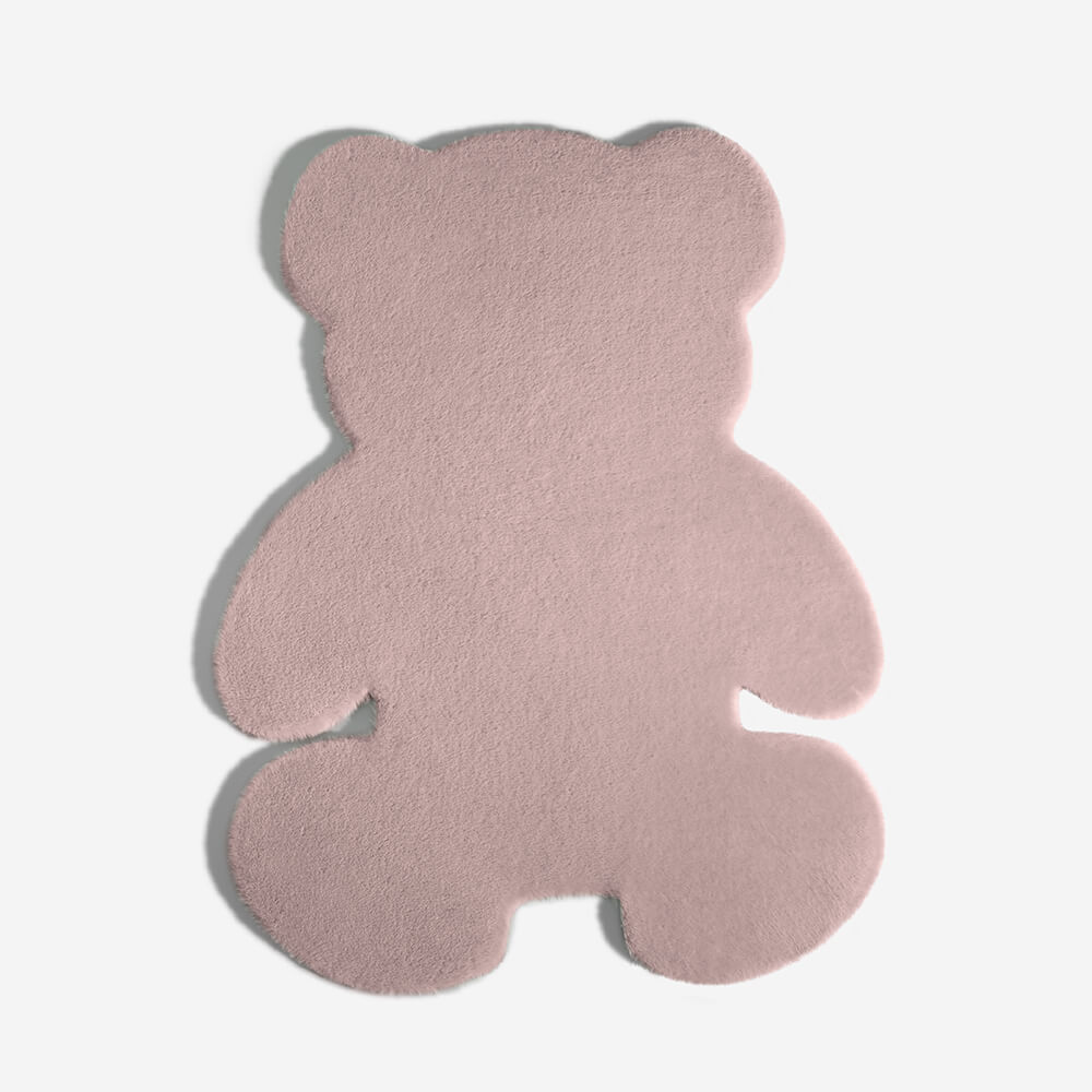 Grand tapis moelleux pour animaux de compagnie en forme d'ours en peluche