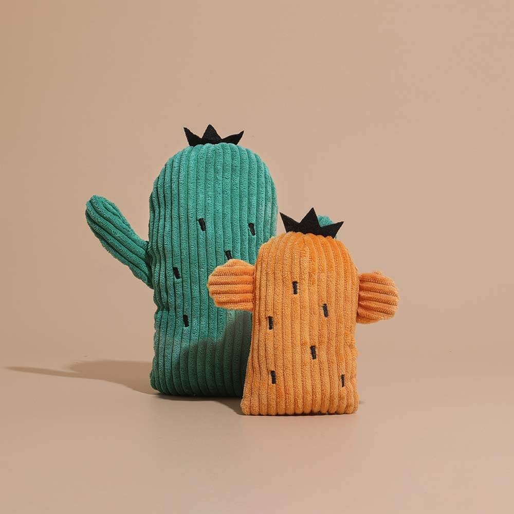 Juego de juguetes de peluche para perros chillones - Cactus